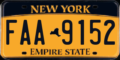 NY license plate FAA9152