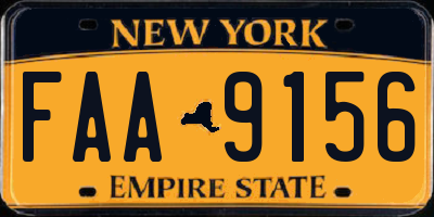 NY license plate FAA9156