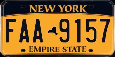 NY license plate FAA9157