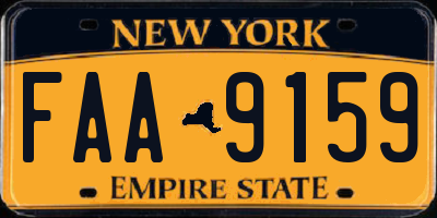 NY license plate FAA9159