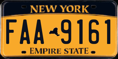 NY license plate FAA9161