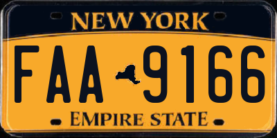 NY license plate FAA9166