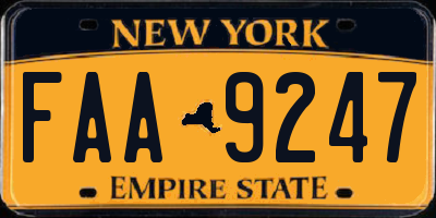 NY license plate FAA9247