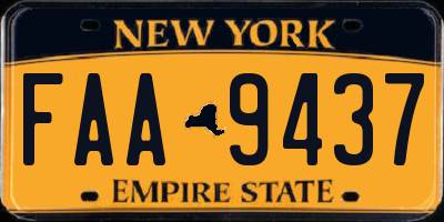 NY license plate FAA9437