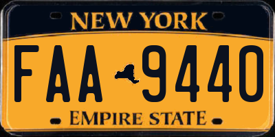 NY license plate FAA9440