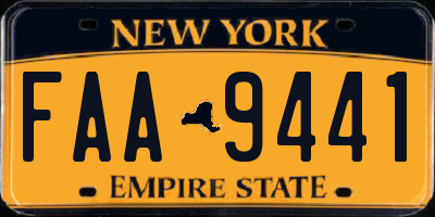 NY license plate FAA9441