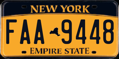 NY license plate FAA9448