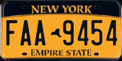 NY license plate FAA9454