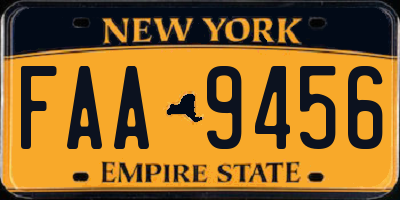 NY license plate FAA9456