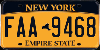 NY license plate FAA9468