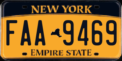 NY license plate FAA9469