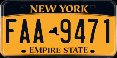 NY license plate FAA9471