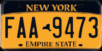 NY license plate FAA9473