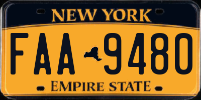 NY license plate FAA9480