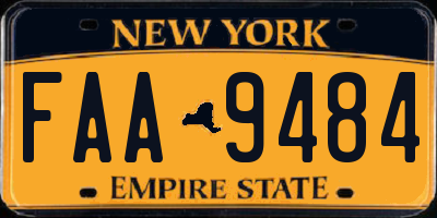 NY license plate FAA9484