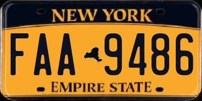 NY license plate FAA9486