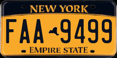 NY license plate FAA9499