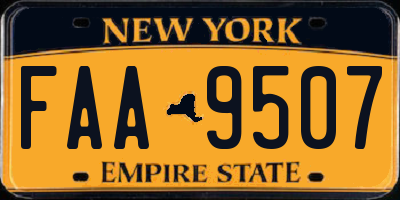 NY license plate FAA9507