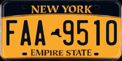 NY license plate FAA9510