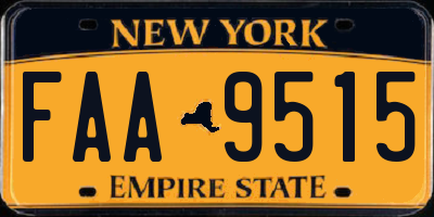 NY license plate FAA9515