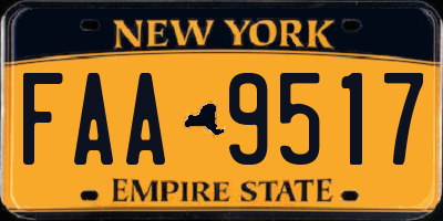 NY license plate FAA9517