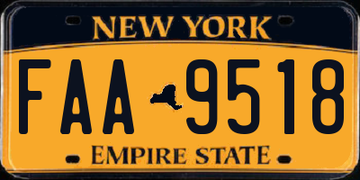 NY license plate FAA9518