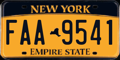 NY license plate FAA9541