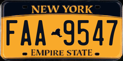 NY license plate FAA9547