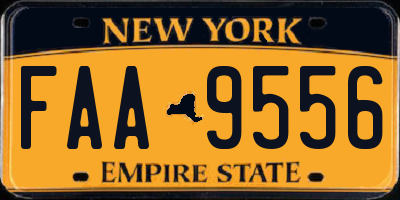 NY license plate FAA9556