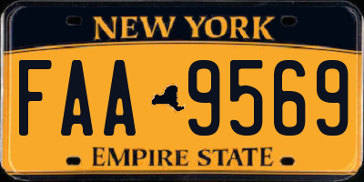 NY license plate FAA9569