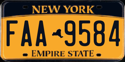 NY license plate FAA9584