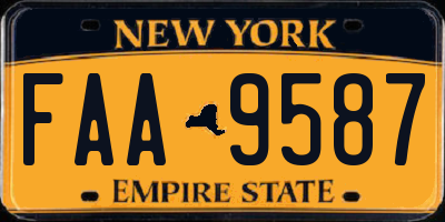 NY license plate FAA9587