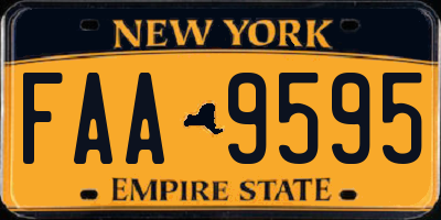 NY license plate FAA9595