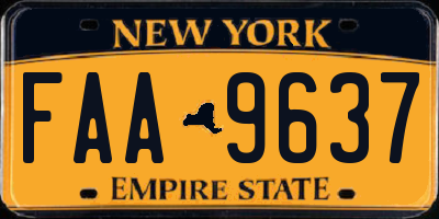 NY license plate FAA9637