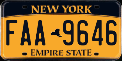 NY license plate FAA9646