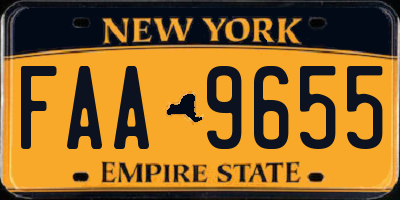 NY license plate FAA9655