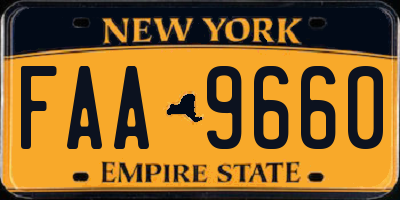 NY license plate FAA9660