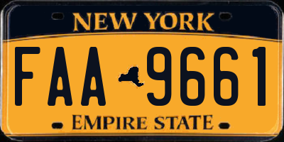 NY license plate FAA9661