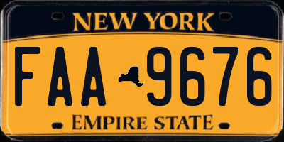 NY license plate FAA9676