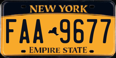 NY license plate FAA9677