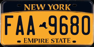 NY license plate FAA9680