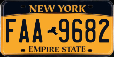NY license plate FAA9682