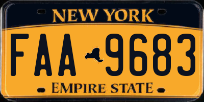 NY license plate FAA9683