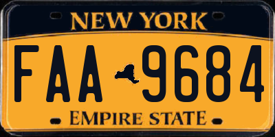 NY license plate FAA9684