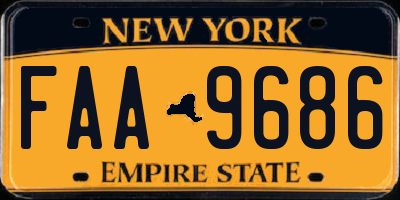 NY license plate FAA9686