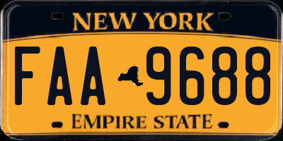 NY license plate FAA9688