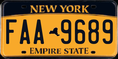 NY license plate FAA9689