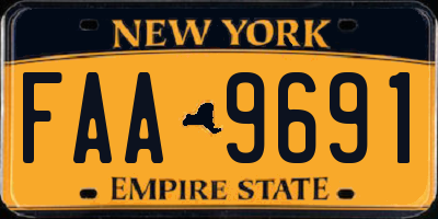 NY license plate FAA9691