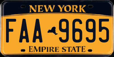 NY license plate FAA9695