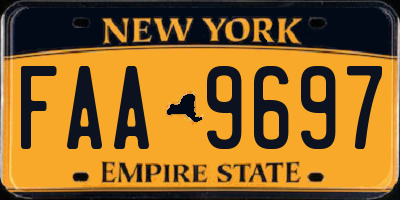 NY license plate FAA9697